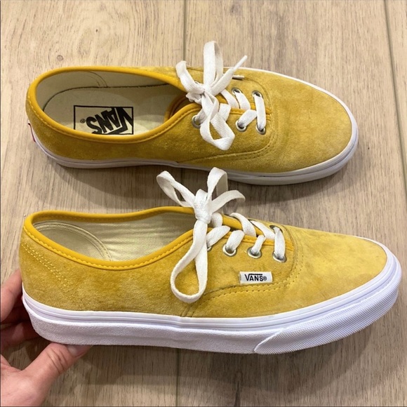 Vans Shoes - Vans | Authentic #44 | Yellow pig suede sneakers